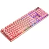 Deltaco GAM-021-RGB-P-DE - plná veľkosť (100%) - USB - membránové spínače - QWERTZ - ružová