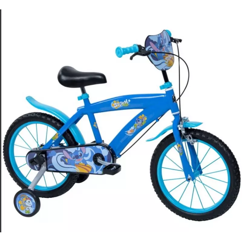 Detský bicykel HUFFY Disney Stitch 16 inch s pomocnými kolieskami, spätná brzda