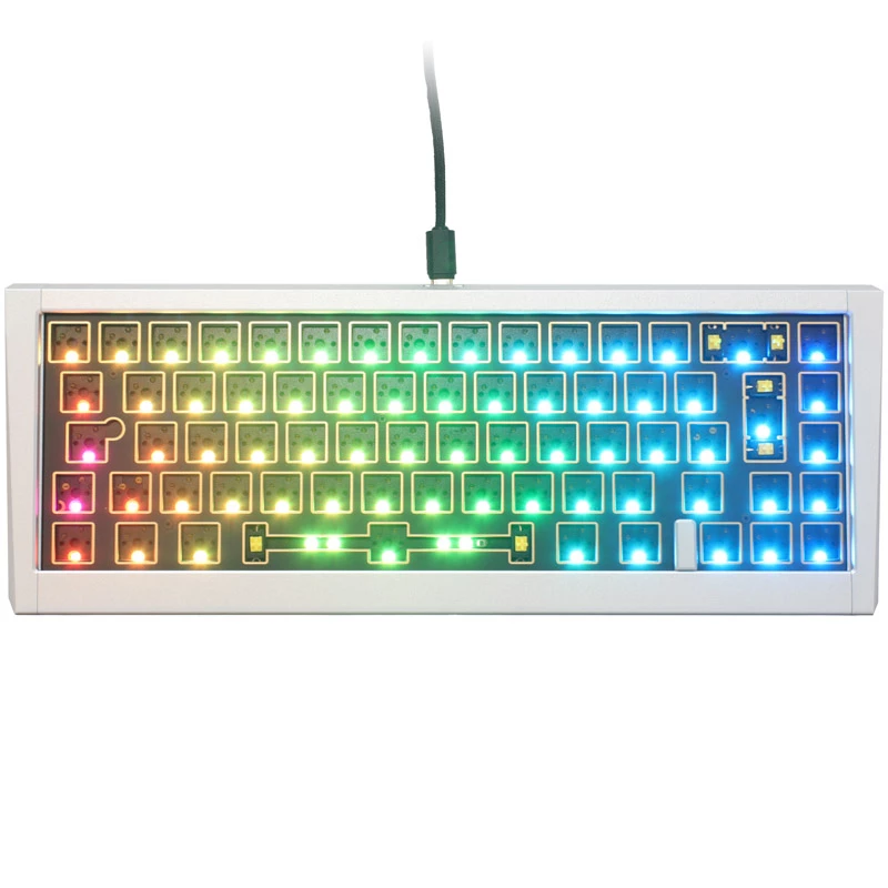 Ducky Outlaw 65 klávesnica univerzálna USB US-angličtina strieborná