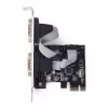 Sériová karta PCIe Gembird SPC-22, 2x RS-232, nízky profil, WCH382, 2 Mb/s