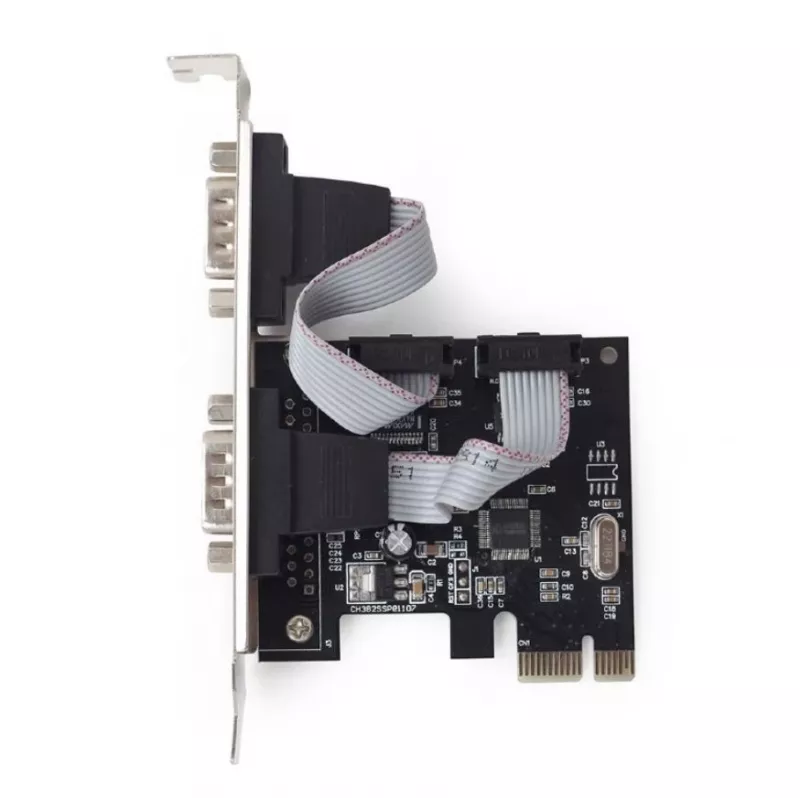 Sériová karta PCIe Gembird SPC-22, 2x RS-232, nízky profil, WCH382, 2 Mb/s