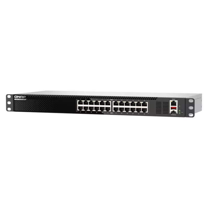 QNAP QSW-M3224-24T sieťový switch Managed L3 10G Ethernet (100/1000/10000) 1U čierna, strieborná