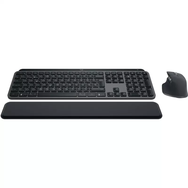 Logitech MX Keys S Combo klávesnica myš v balení kancelária RF Wireless + Bluetooth QWERTZ švajčiarska grafitová