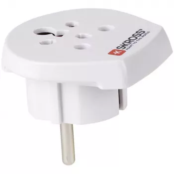 SKROSS Country Travel Adapter India-Israel-Denmark na Európu - adaptér pre napájanie - Type K, Type D, Type H (W)