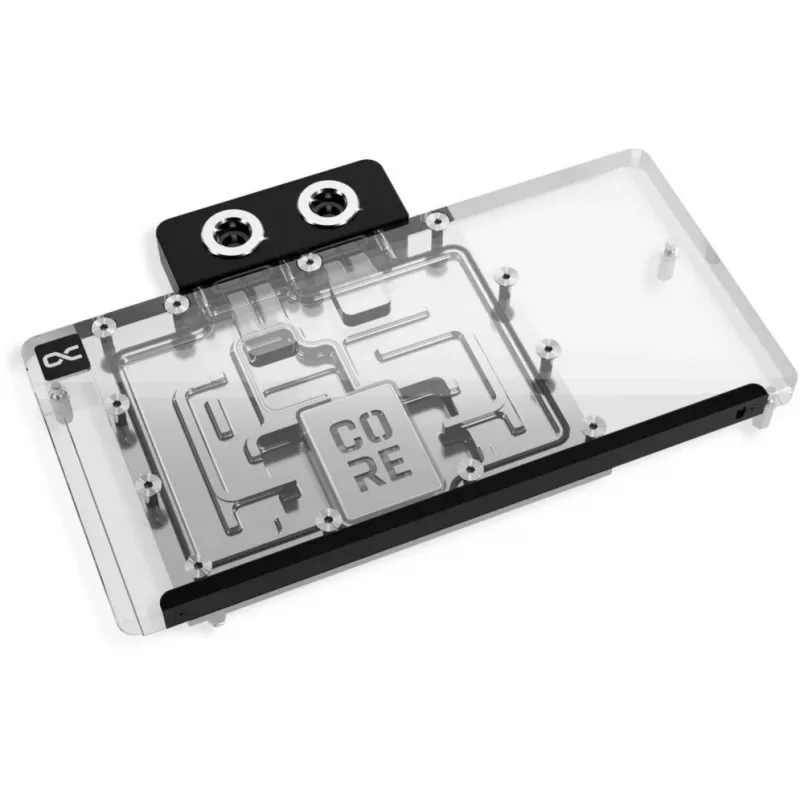 Alphacool Core RX 9070 XT Aorus Elite vodný blok GPU so zadnou doskou, priehľadný/chróm (14780)