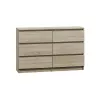 Komoda Top e Shop M6 120 SON 2x3, dub, 6 zásuviek, 1200×300×770 mm