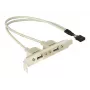 Slotbracket 1x interný USB 5-pin na 2x externé USB 2.0 DeLOCK 71000