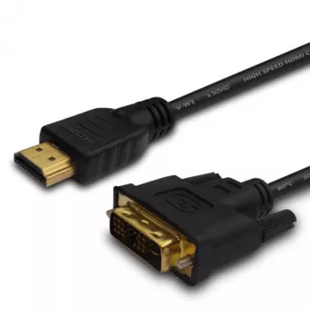 Savio CL-139 kábel a adaptér video 1,8 m DVI-A HDMI Type-A (Standard) čierny