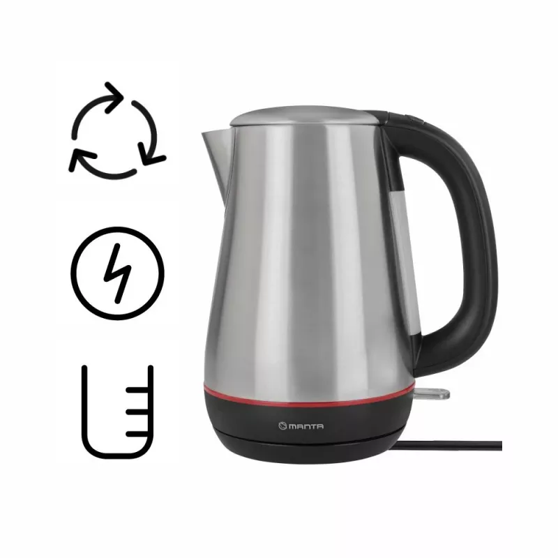 Kanvica MANTA 1,7L 2200W nerezová oceľ