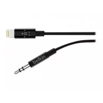 Belkin kábel Lightning na konektor slúchadiel - Lightning samec na stereo mini konektor samec - 91.4 cm - čierny - pre Apple iPhone (Lig