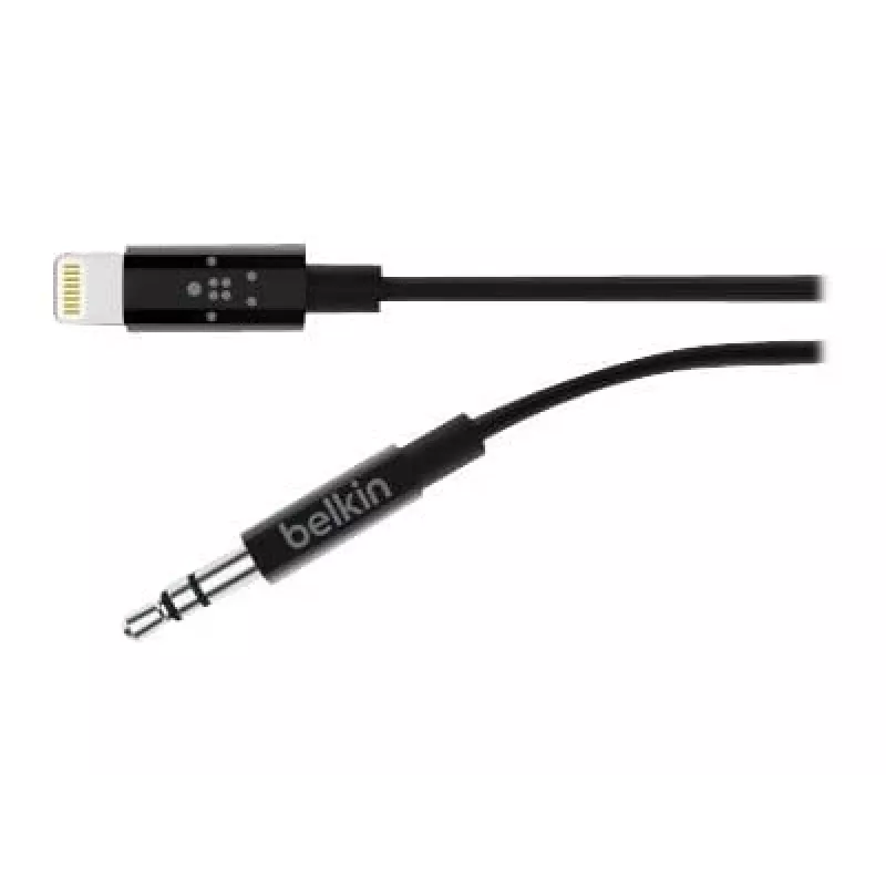 Belkin kábel Lightning na konektor slúchadiel - Lightning samec na stereo mini konektor samec - 91.4 cm - čierny - pre Apple iPhone (Lig