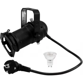 LED PAR svetlo EUROLITE 20000559 — 1 x 7W LED, kompaktný pódiový/party PAR reflektor