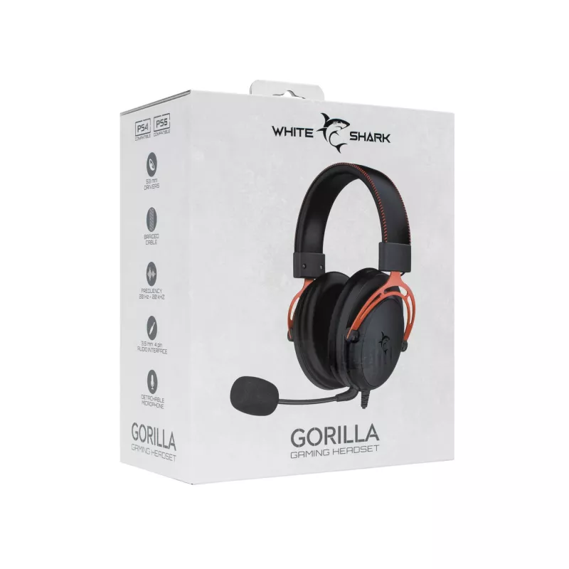 Slúchadlá White Shark GH-2341 Gorilla čierna/červená