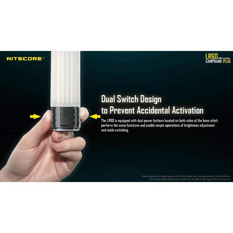 Kempingová lampa na batérie Nitecore LR60 280 lm USB C