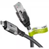 Goobay 70752 ethernetový kábel USB-C 3.1 na RJ45, Cat6 F/UTP, 5 m, čierny/strieborný