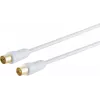 Koaxiálny kábel ShiverPeaks 80025-128G, 5 m, IEC na IEC, biely