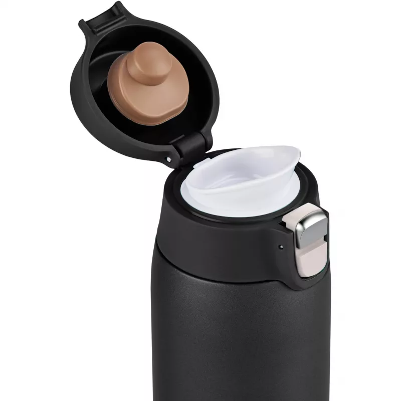 Cestovný hrnček EMSA N2151700 0,4 l, čierny matný, flip uzáver