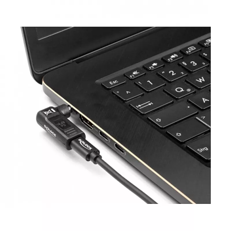 DeLOCK adaptér USB Type-C konektor samica na Dell 7,4 x 5,0 mm konektor samec 90° zahnutý