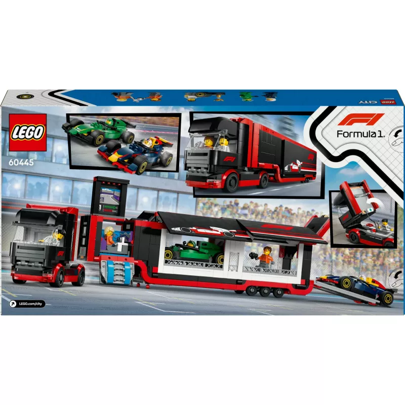 LEGO CITY 60445 F1 - Kamión s RB20 & AMR24 F1 autami