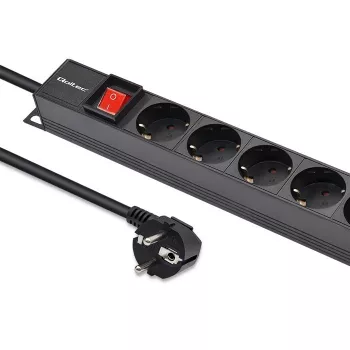 Qoltec hliníkový PDU pre RACK | 16A | 16 x Schuko | vertikálny | 1,8 m