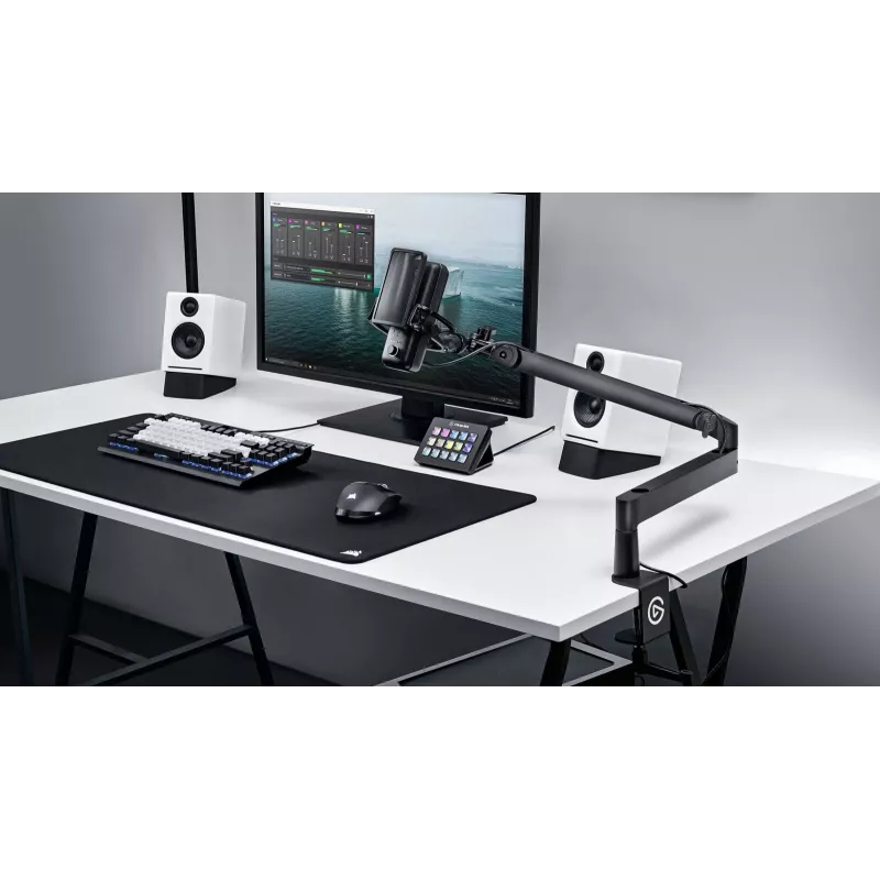 Mikrofónne rameno Elgato Wave Mic Arm Low Profile — nastaviteľné nízkoprofilové rameno pre štúdio a streaming