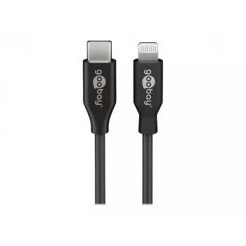 Goobay USB-C™ nabíjací a synchronizačný kábel, 1 m, čierny - MFi kábel pre Apple iPhone/iPad čierny (39445)