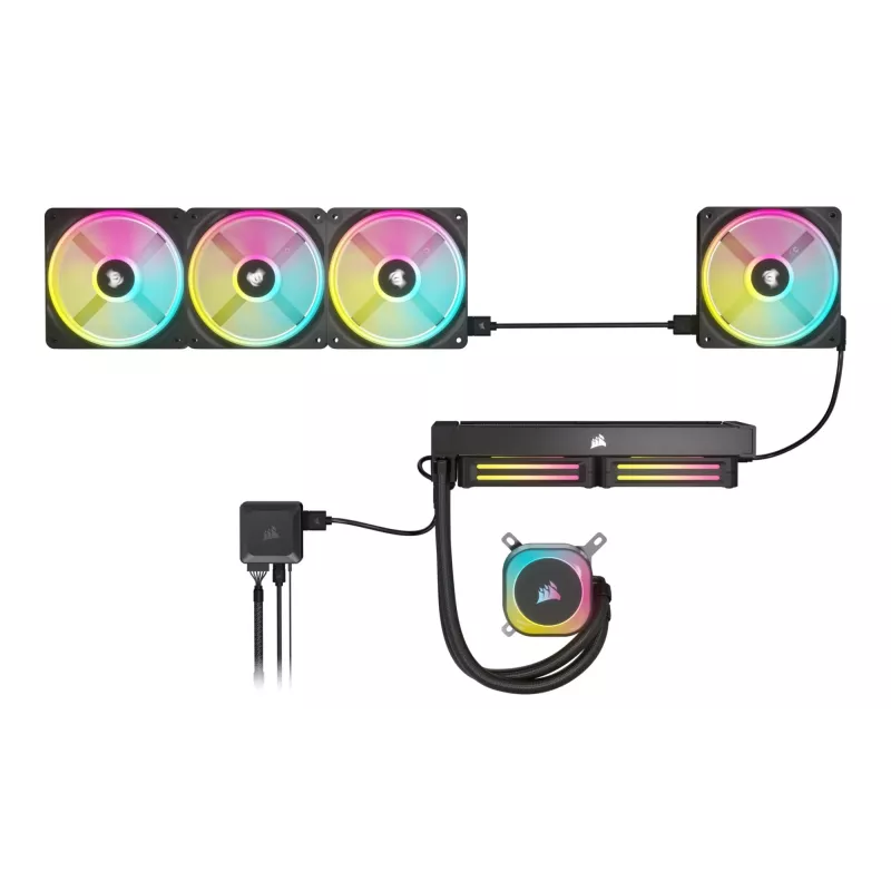 Corsair CO-9051001-WW iCUE LINK QX120 RGB skriňový ventilátor, 120 mm, PWM, s teplotným senzorom, čierny