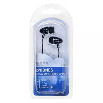 Káblové in-ear slúchadlá VAKOSS LT-437EX, binaurálne, 3,5 mm, 1 m kábel, 32 Ω, 20–20000 Hz, uzavreté, čierne