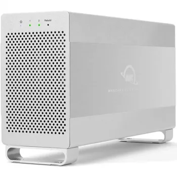 OWC Mercury Elite Pro Dual biela – externé puzdro pre 2× 3,5-palcové SATA pevné disky, RAID 0/1/SPAN, USB Type-B