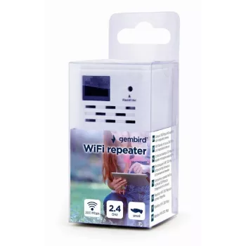 Sieťový opakovač Gembird WNP-RP300-03, 300 Mbit/s, 2,4 GHz, 3 dBi interná anténa, 1x RJ-45