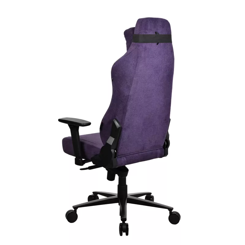 Herná stolička Arozzi Vernazza SoftFabric fialová — ergonomický dizajn, nastaviteľné podrúčky a výška