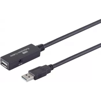 USB kábel S/CONN 13-29055 USB 2.0 5 m čierny