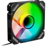 SHARKOON SHARK Mirror RGB PWM Reverse 120 mm ventilátor do skrinky, 1500 RPM, čierny
