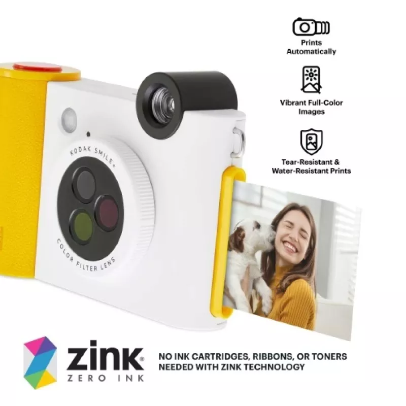 Kodak SMILE+ instantný fotoaparát, 2x3 palcov, biela