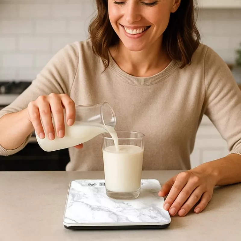Kuchynská váha Beper P102BIL004 - digitálna, 5 kg, 1 g, biely mramor