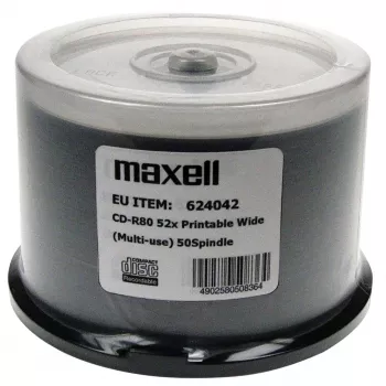 MAXELL CD-R 700MB 50 ks 52x80 min, spindel, potlačiteľné CD-R