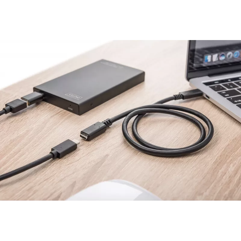 USB Type-C predlžovací kábel Digitus AK-300210-007-S 0,7 m