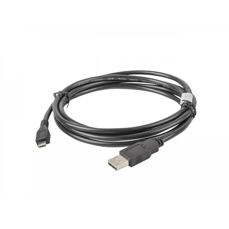 Kábel USB 2.0 LANBERG CA-USBM-10CC-0018-BK, Micro-USB B na USB A, 1,8 m, čierny