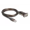 Adaptér USB 2.0 Type-A na sériový RS-232 D-Sub 9-pinový konektor samec DeLOCK 62646