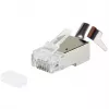 Tienený RJ45 konektor samec EQUIP Cat 8.1, konektor samec, strieborný, 50 ks, 11,7×22,5 mm, 3,7 g