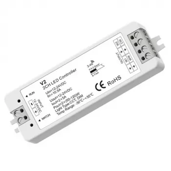 V2 prijímač ovládača 12-24V, 2x5A
