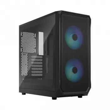 Fractal Design Focus 2 RGB Tempered Glass Mid Tower ATX PC skriňa - čierna