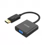 UNITEK Y-5118E adaptér DisplayPort na VGA čierny konektor samec