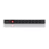 Qoltec 53998 zásuvkový blok pre RACK 19 | 1U | 10A | PDU | 8xIEC C13 | 2m