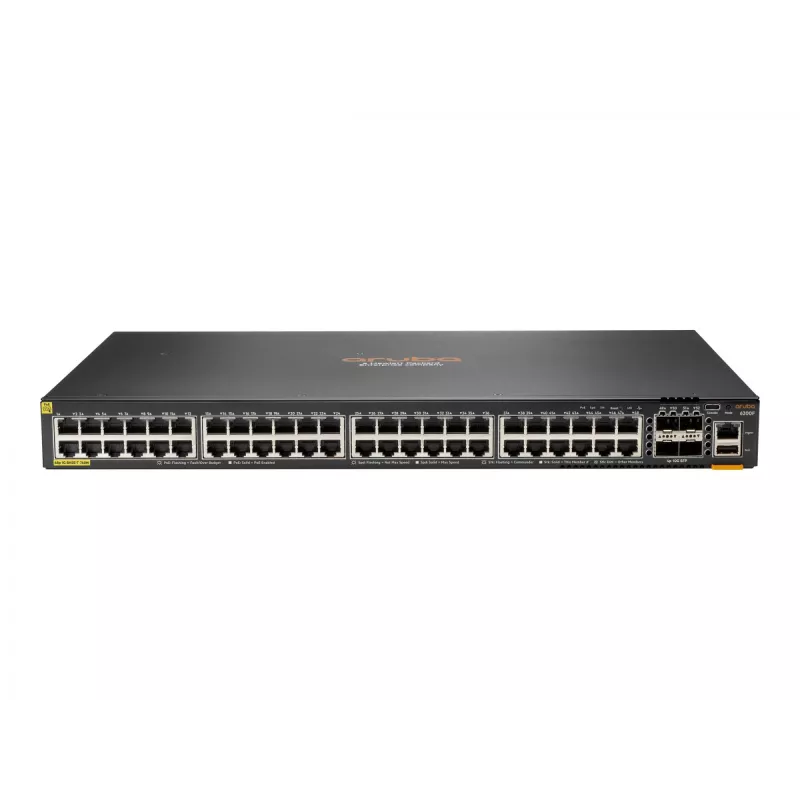 Hewlett Packard Enterprise HPE Aruba Networking CX 6200F 48G Class4 PoE 4SFP+ 740W switch - switch - max. vzdialenosť stohovania 10 km - L3 - managed - 48 x 10/100/1000 (PoE+) + 4 x 1 Gi