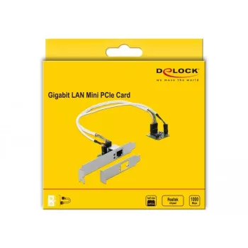 DeLOCK Mini PCIe I/O PCIe half size 1 x Gigabit LAN Low Profile – sieťový adaptér – PCIe Half Mini Card – Gigabit Ethernet x 1 (95265)