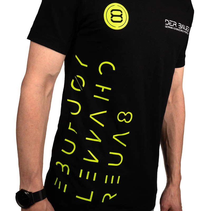 Tričko der8auer YT-Design, veľkosť M, bavlnená zmes voľnočasové oblečenie