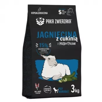 PAKA ZWIERZAKA jahňacie s cuketou S - suché krmivo pre psov - 3 kg