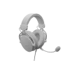 Káblové slúchadlá Genesis Toron 531 biele s mikrofónom, ľahký On-Ear dizajn