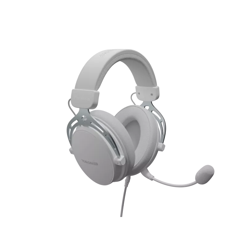 Káblové slúchadlá Genesis Toron 531 biele s mikrofónom, ľahký On-Ear dizajn